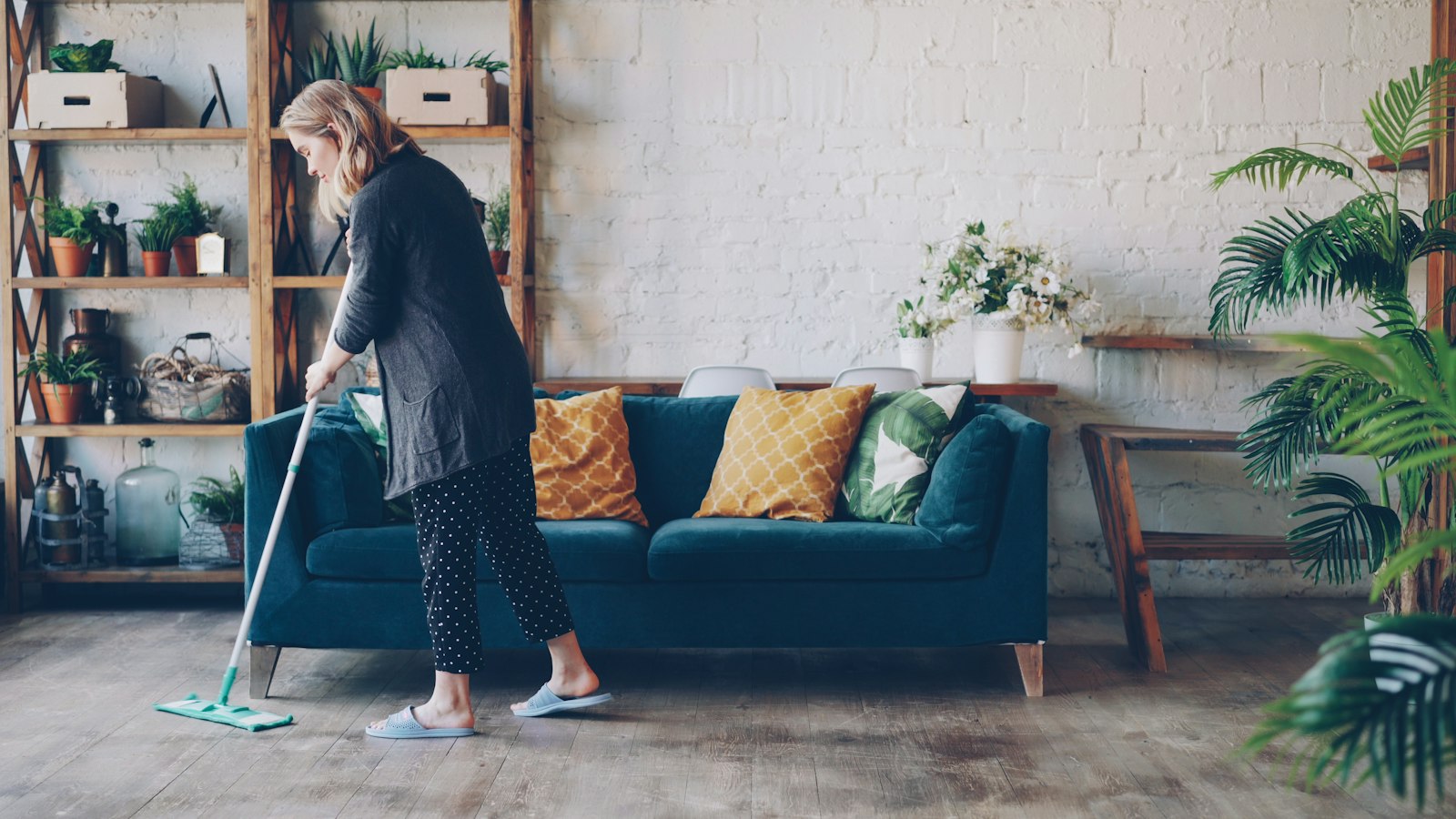 A provider at work in a client's home